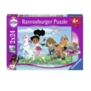 2 Puzzles - Nella The Princess Knight 24 Pièces Ravensburger pas cher