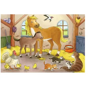 Puzzle 12 Pièces : 2 Puzzles - Familles d'Animaux de la ferme, Ravensburger pas cher