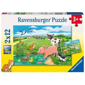 Ravensburger - 07582 9 - Puzzle - Bébés Animaux De La Terre - 2 x 12 Pièces pas cher
