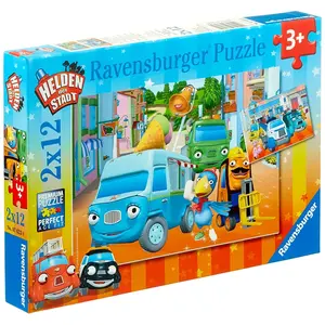 2 Puzzles - Helden der Stadt 12 Pièces Ravensburger pas cher