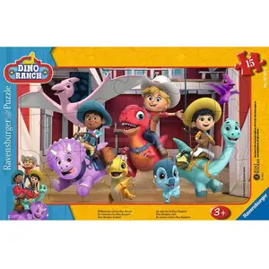 Ravensburger Puzzle cadre 15 pièces : Dino Ranch : En route avec les Dino Rangers !