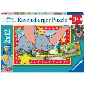 Comparateur de prix : 2 Puzzles - Aventure Disney Animaux 12 Pièces  Ravensburger