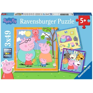 Puzzle 3x49 pièces Ravensburger - Peppa Pig pas cher