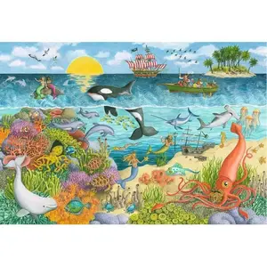 RAVENSBURGER Puzzle pirates et sirènes 2x24 pièces pas cher