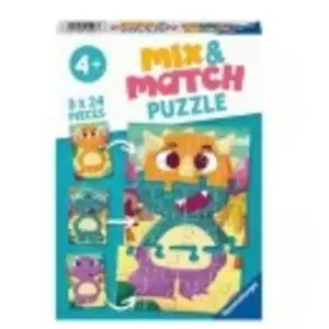 Puzzle 3x24 pièces Ravensburger - Mix&Match Dinosaures pas cher