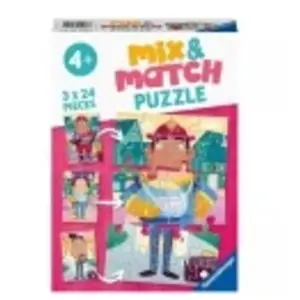 3 Puzzles - Métiers 24 Pièces Ravensburger pas cher