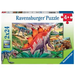 Comparateur de prix : Ravensburger Puzzle 2x24 piece - mammouths et dinosaures