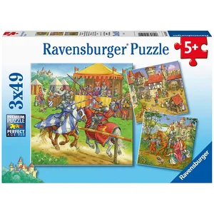 3 Puzzles - Moyen-Age 49 Pièces  Ravensburger