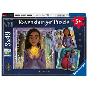 Comparateur de prix : Ravensburger Puzzles 3x49 pièces :  Disney Wish : Le souhait d'Asha