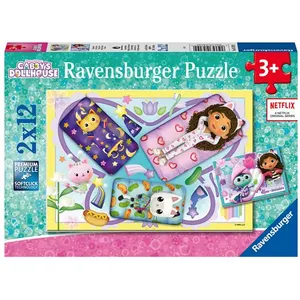 Comparateur de prix : Puzzles 2 x 12 pièces Ravensburger Gabby’s Dollhouse