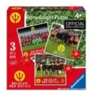 3 Puzzles - Les Diables Rouges 2016 25 Pièces Ravensburger pas cher