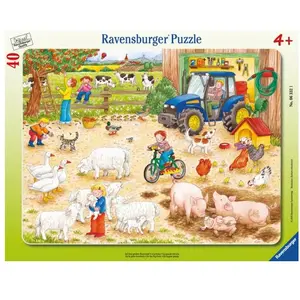 Puzzle 40 pièces - A la ferme - RAVENSBURGER - Mixte - Enfant - A partir de 4 ans pas cher
