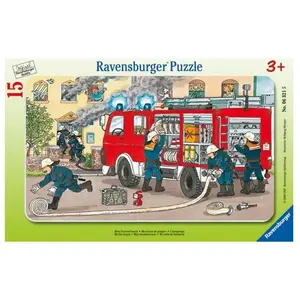 Puzzle cadre 15 pièces Ravensburger Ma voiture de pompier