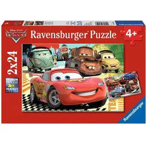 Puzzle Nouvelle aventure - Cars 2 Ravensburger 2 x 24 pièces pas cher