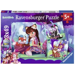 Puzzles Ravensburger Le monde merveilleux des Enchantimals 3 x 49 pièces pas cher