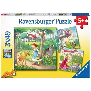 Ravensburger puzzle Raiponce, petit chaperon rouge  3x49p