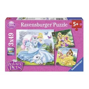 Ravensburger Puzzle 3 x 49 pièces : Princesses Disney : Belle, Cendrillon et Raiponce