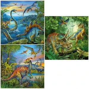 3 puzzles 49 pièces La fascination des dinosaures Ravensburger TU