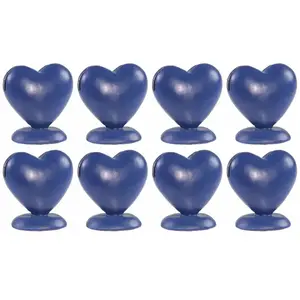 RueDeLaFete Boite de 8 Porte-cartes Coeur en résine 5cm, Bleu Roy pas cher