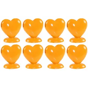 RueDeLaFete Boîte de 8 Porte-cartes Coeur en résine 5cm, Mangue pas cher