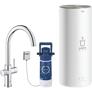 Comparateur de prix : Grohe - Robinet red duo avec boiler L-Size, C-spout chrome