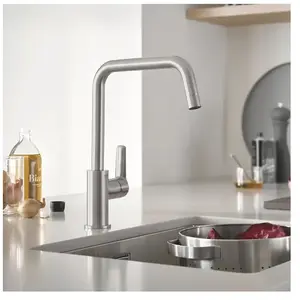 Comparateur de prix : Robinet de cuisine monocommande bec haut GROHE Start 2021 Supersteel