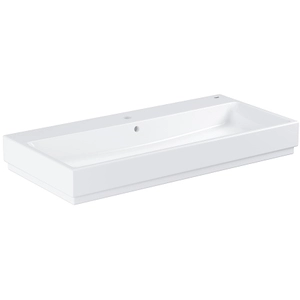 Grohe Lavabo Cube Céramique 100 cm, 1 trou, alpin blanc PureGuard