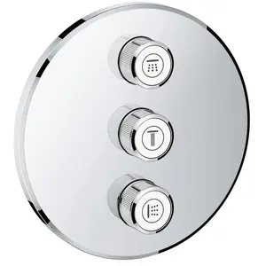 Grohe - Grohtherm SmartControl mitigeur encastré 3 sorties rond pas cher