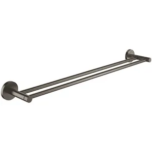 Comparateur de prix : Essentials double barre porte-serviettes, hard graphite brossé (40802AL1) - Grohe