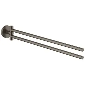 Grohe - Essentials porte-serviettes, hard graphite brossé (40371AL1) pas cher