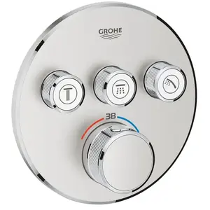 Comparateur de prix : Grohe Grohe 29121Dc0 Grohtherm Smartcontrol Façade, Supersteel, Rund