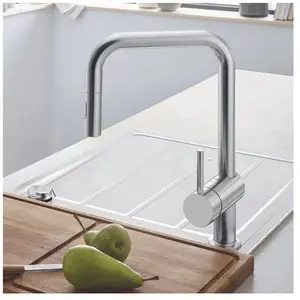 Comparateur de prix : Mitigeur Evier GROHE Minta - Douchette 2 jets - Finition Chromé