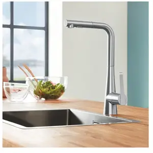 Grohe Zedra Mitigeur de cuisine pivotant, avec douchette extractible, ... pas cher