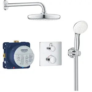 Grohe Set de douche Tempesta 210 avec thermostat encastré, chrome (34729000) pas cher