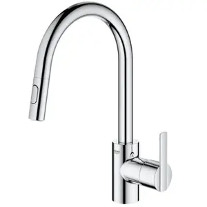 Comparateur de prix : Robinet de cuisine avec douchette GROHE Feel chromé