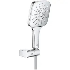 Comparateur de prix : Grohe Pommeau de douche Rainshower SmartActive 130 CUBE 3 jets avec support