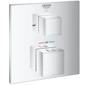 GROHE Grohtherm Cube inbouw badkraan - Opbouwdeel - met omstelling - C... pas cher
