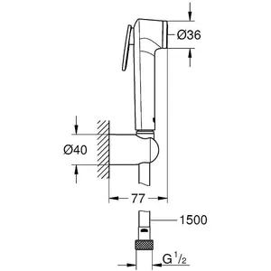 Comparateur de prix : Grohe Tempesta-F Trigger Spray 30 Support de douche mural 1 jet, Chrom...
