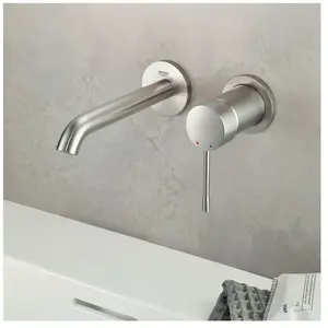 Grohe Façade mitigeur mural Lavabo Essence Taille M finition Supersteel pas cher