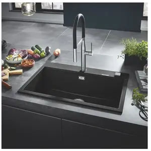 Comparateur de prix : Grohe - K700 Evier composite encastré par-dessus Noir Granite 31652AP0