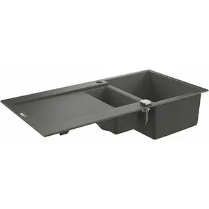 GROHE Evier composite avec égouttoir K500 Gris granite 31646AT0 TU pas cher