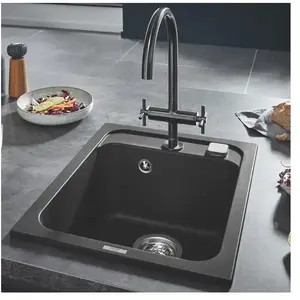 Comparateur de prix : GROHE Evier composite K700 400 x 500 mm Noir Granite 31650AP0 (Import Allemagne)