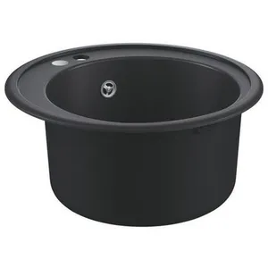 Comparateur de prix : Evier composite - GROHE - K200 - 1 bac - A encastrer - Noir - Rond