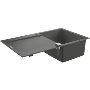 GROHE Evier composite avec égouttoir K500 Gris granite 31644AT0 TU pas cher