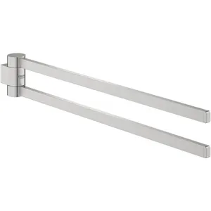 Comparateur de prix : Grohe selection Porte-serviette 2 bras 40cm rotatif Supersteel