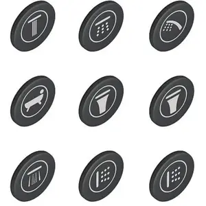 GROHE Capuchons de symbole 14077 pour les sets de montage final SmartControl