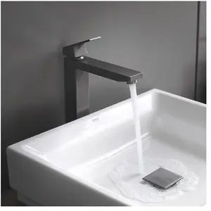 Eurocube - Mitigeur pour vasque, Hard Graphite brossé 23406AL0 - Grohe pas cher