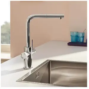 Comparateur de prix : Grohe Blue Pure Mitigeur de cuisine, extractible, pivotant, 30601000,