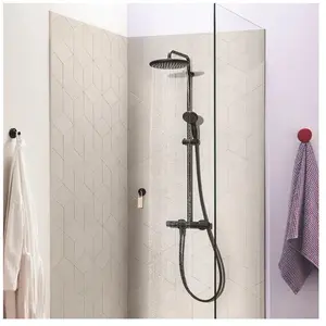 Colonne de douche thermostatique GROHE Vitalio Start System 250 noir pas cher