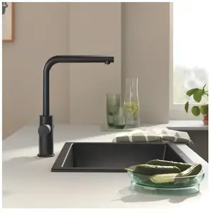 Comparateur de prix : Robinetterie - GROHE - Blue Pure Minta - Bec L - Douchette extractible - Noir laqué